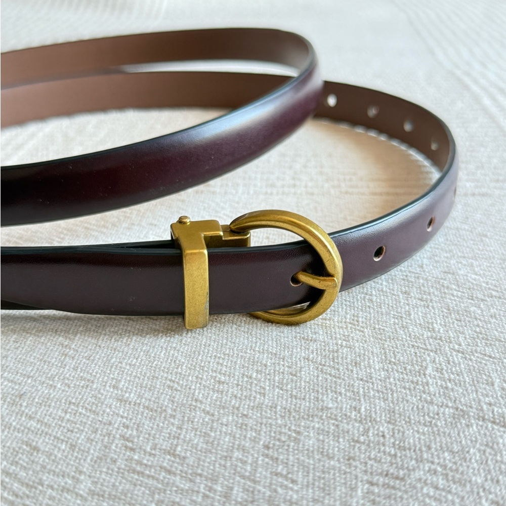 ASOS Faux Leather Belt w/ Gold Hardware, XL
